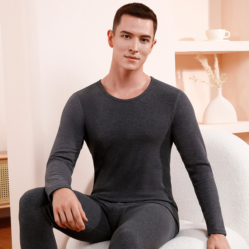 Picture of Cashmere silk thermal underwear women's suit winter bottoming velvet seamless heating autumn clothes long pants men's warm clothes