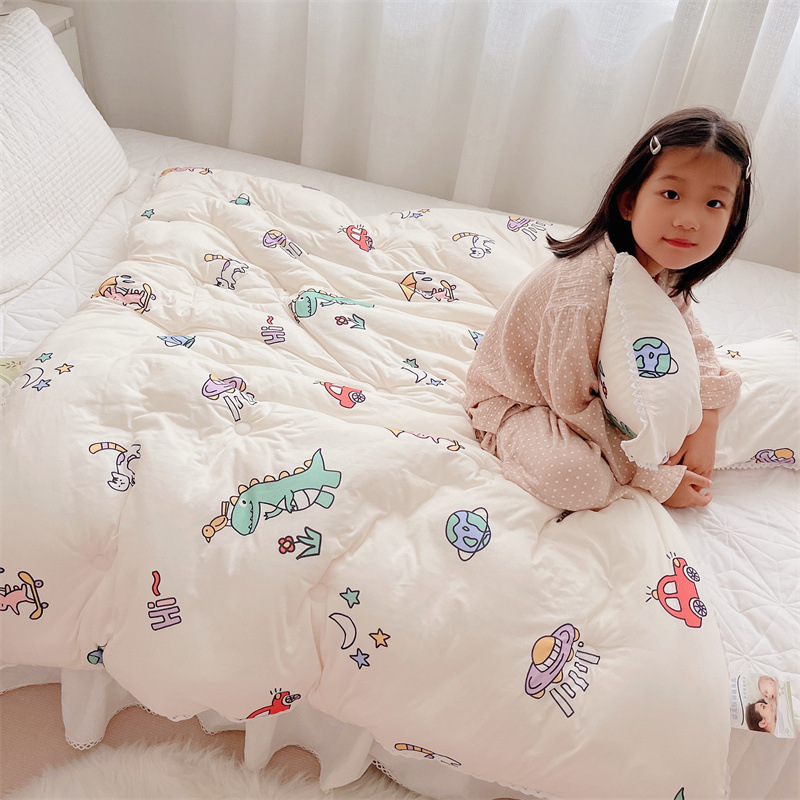 Picture of mikiA Knitted Cotton Soybean Quilt Spring and Autumn Quilt Baby Cotton Children's Quilt Thickened Warm Winter Quilt