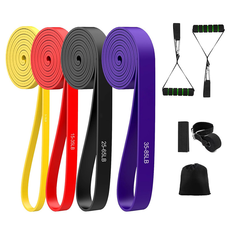Sports Popular Pull-Up Resistance Band Fitness Elastic Band Yoga Men and Women Strength Training Pull Circle Set