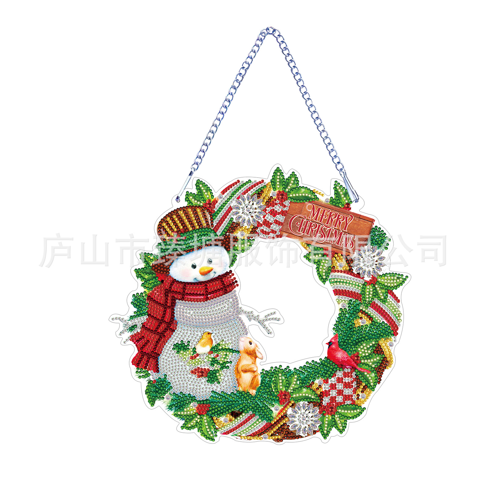 New DIY Diamond painting pendant Santa Claus garland round Garland point diamond pendant brick painting decorative pendant