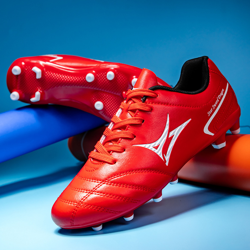 Foreign Trade Boys and Girls Soccer Shoes Ag Cleats for Primary and Secondary School Students Artificial Turf Student Training Adult Competition Leather Shoes
