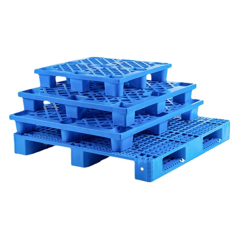 Plastic forklift pallet moisture-proof pad logistics warehouse Sichuan word floor board drag pad plastic card board manufacturers