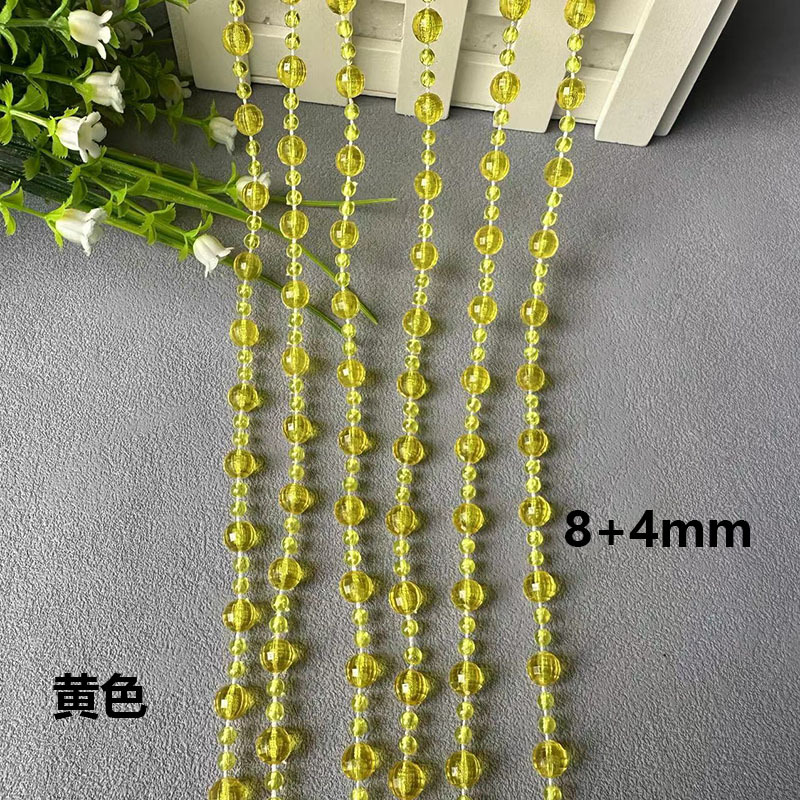 Picture of Acrylic bead curtain line curtain wedding road lead crystal string wedding scene stage ceiling decoration diy door curtain partition