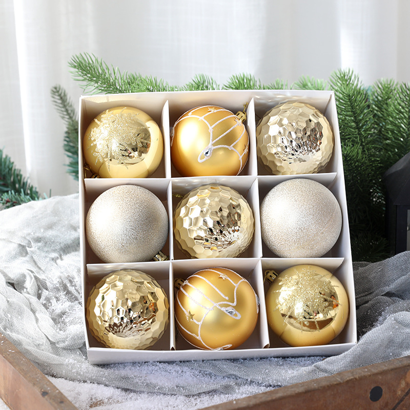 Picture of Christmas ball suit gift box Christmas painted gift bag ball Christmas tree decoration pendant wholesale