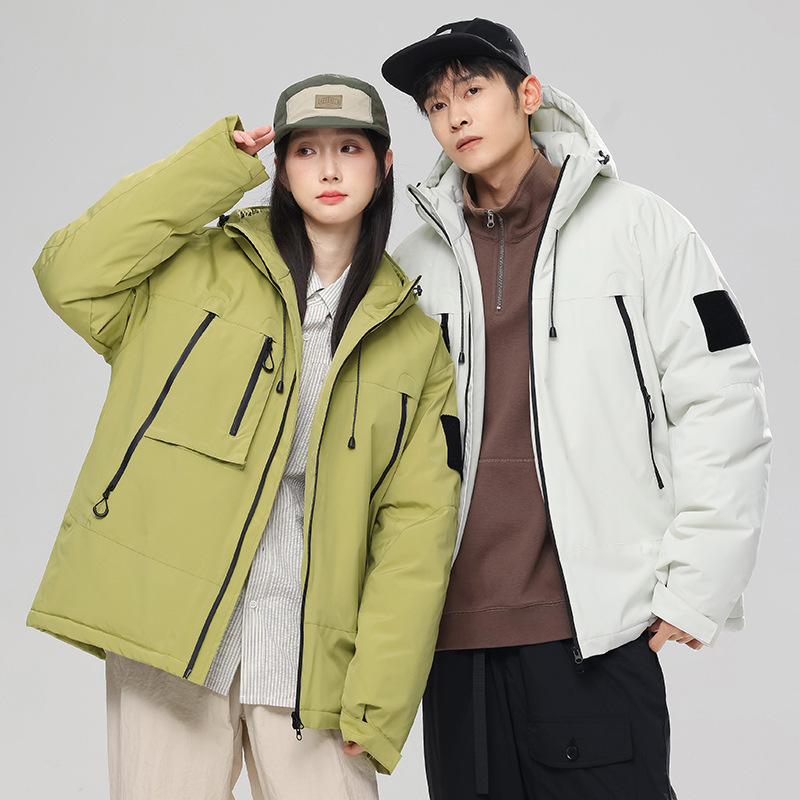 Couple's New fleece-lined Jacket Thickened Windproof Waterproof Cotton-padded Clothes Outdoor Sports Jacket Mountaineering Suit Rider Cotton-padded Jacket
