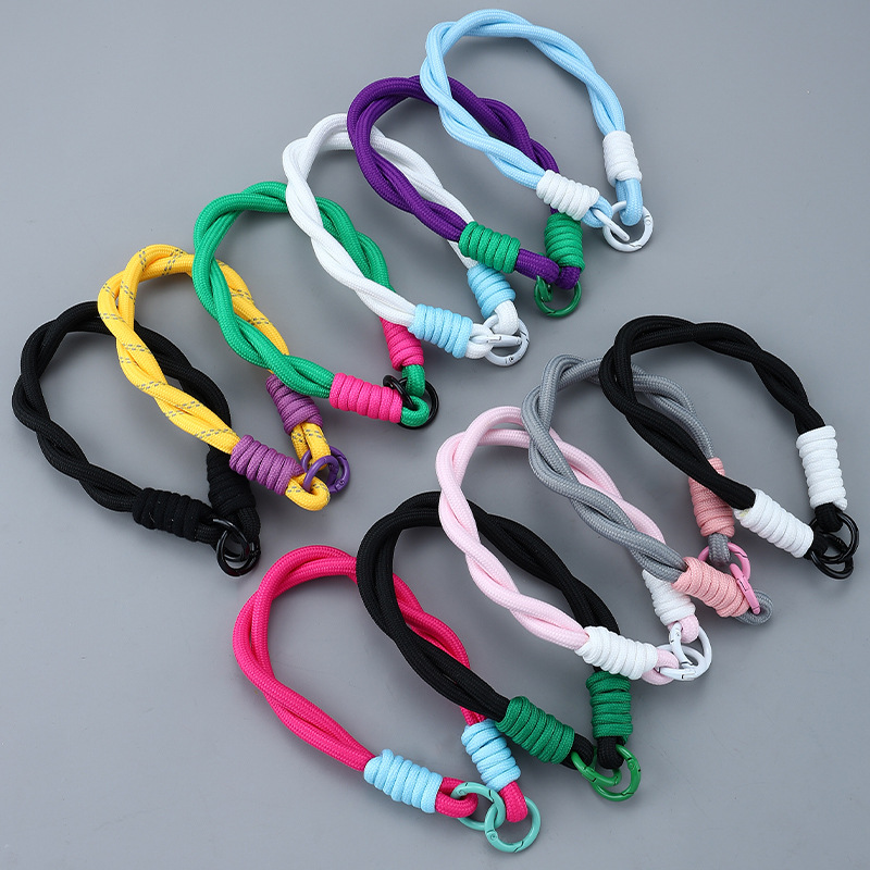 Twist Mobile Phone Chain Lanyard DIY Braided Keychain Doll Pendant Cotton Rope Nordic Ins Style Bag Hanging Jewelry