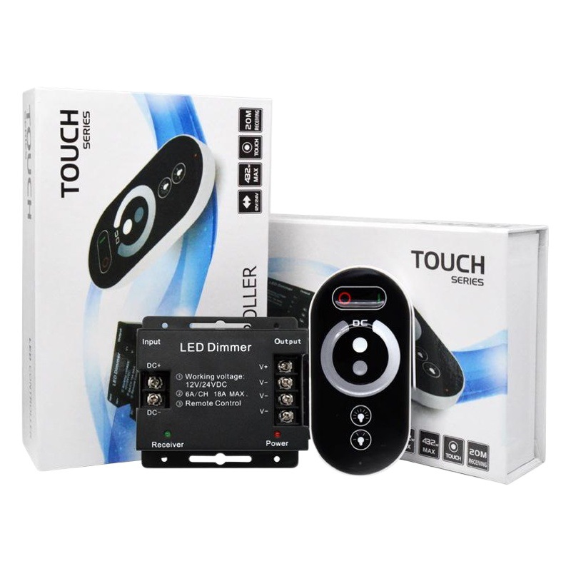 Monochrome light with LED light bar controller wireless RF dimmer iron shell single controller with touch remote control