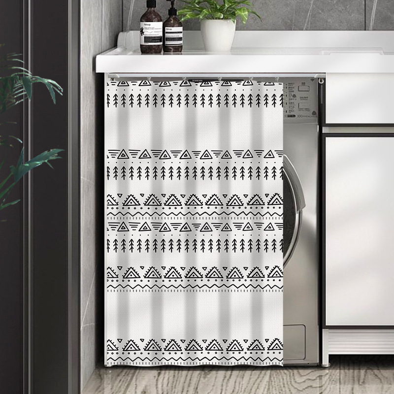 Picture of Balcony drum washing machine sun protection waterproof covering curtain drying cabinet full shading slide cover cloth dustproof heat insulation cover cloth