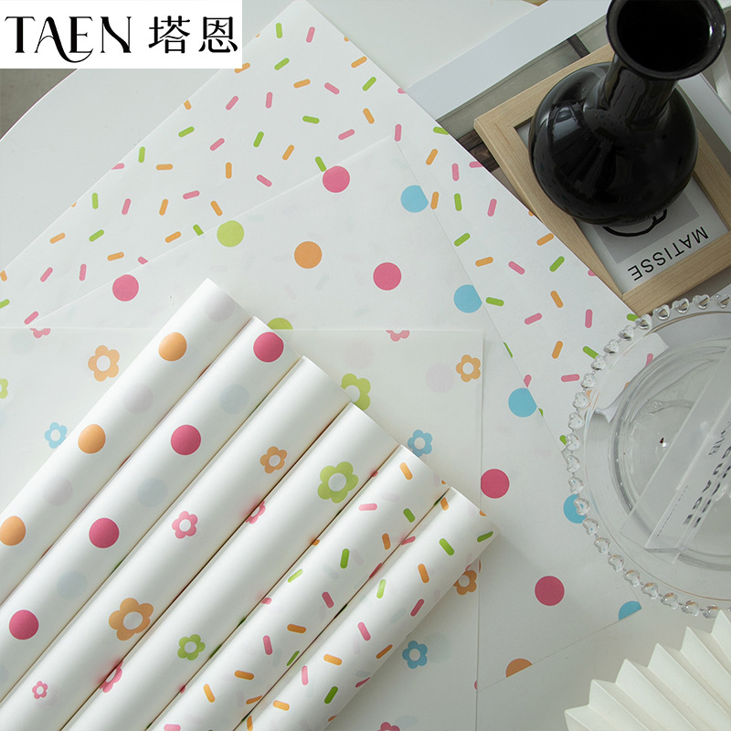 Tarn Colorful Dot Wrapping Paper Kraft Paper Gift Bouquet Wrapping Paper Flower Wrapping Floral Materials DIY