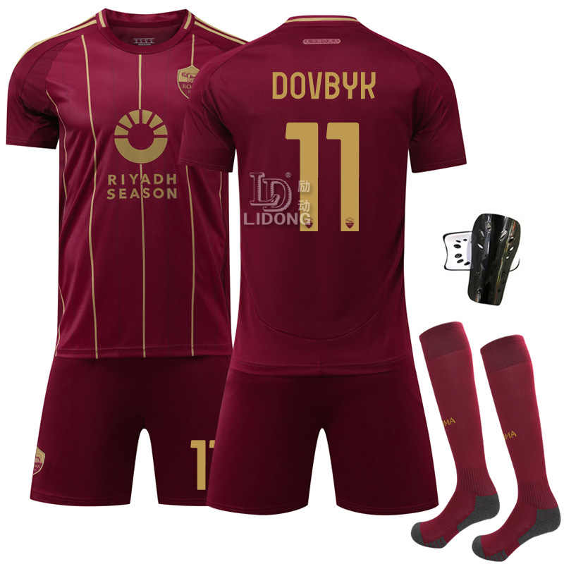 Picture of 2425 Rome Home Jersey New No. 21 Dybala No. 11 Dove Bic Football Suit Serie A Sports suit