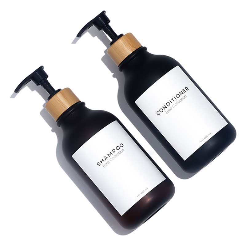 Spot 300ml Pet Frosted Plastic Press Lotion Care Bottle 500ml Shampoo Bottle Cosmetics Sub-Bottle