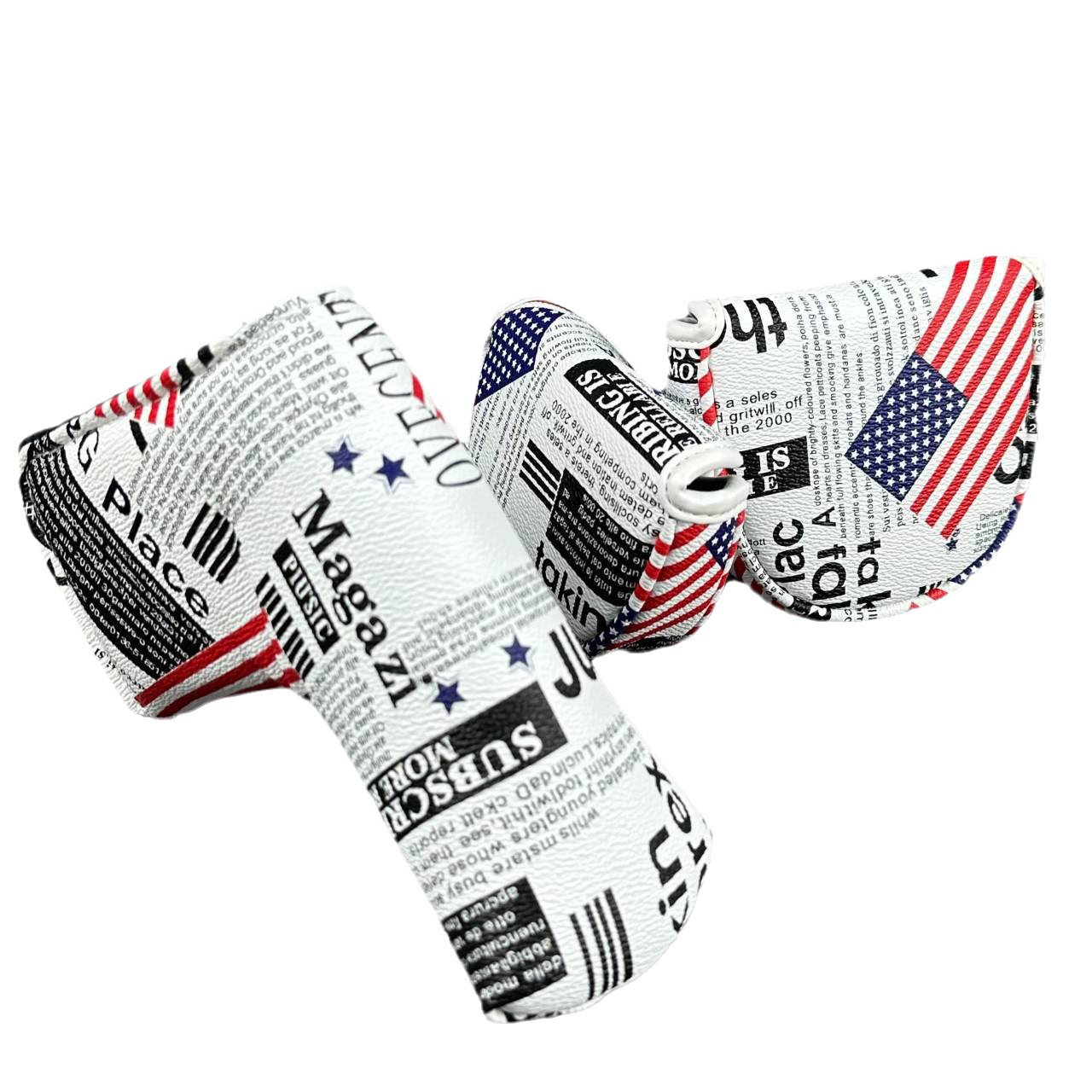 American flag putter cap cover semicircle square straight bar type in stock quick hair golf accessories