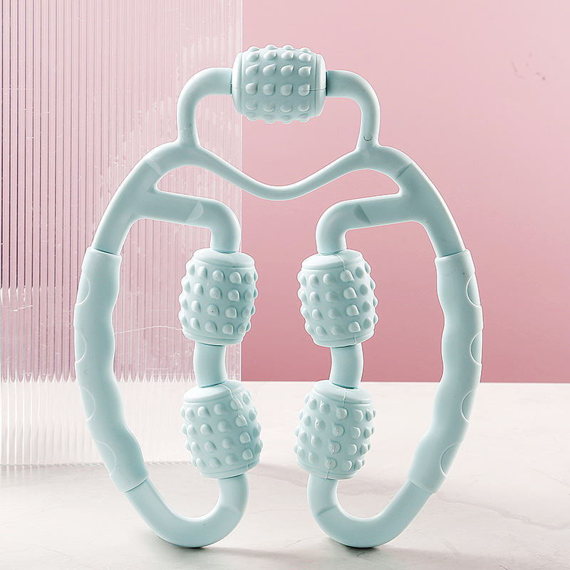 Picture of Five-wheel ring leg clamp muscle relaxation massage leg device calf muscle massage stick yoga home thin leg device