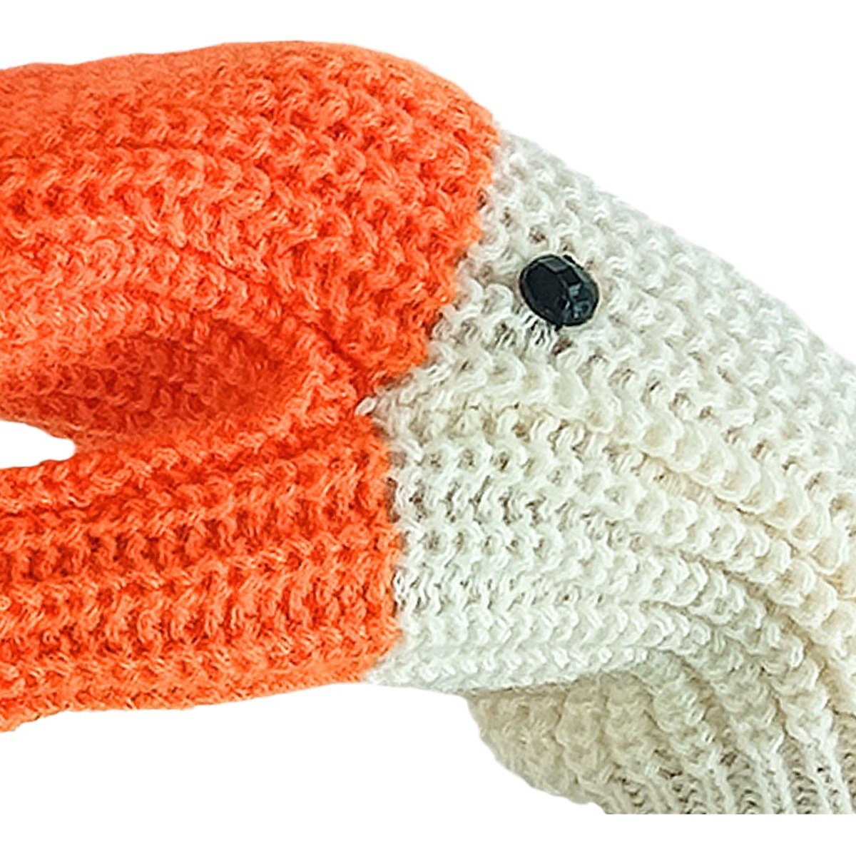 Cross-border unisex autumn and winter cold-proof warm three-dimensional Swan full finger gloves knitted wool finger gloves