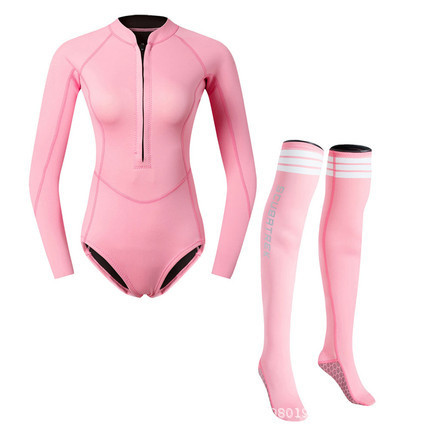 2mm one-piece diving suit women's wet suit long sleeve full body sun protection swimsuit trousers surfing snorkeling suit jellyfish suit