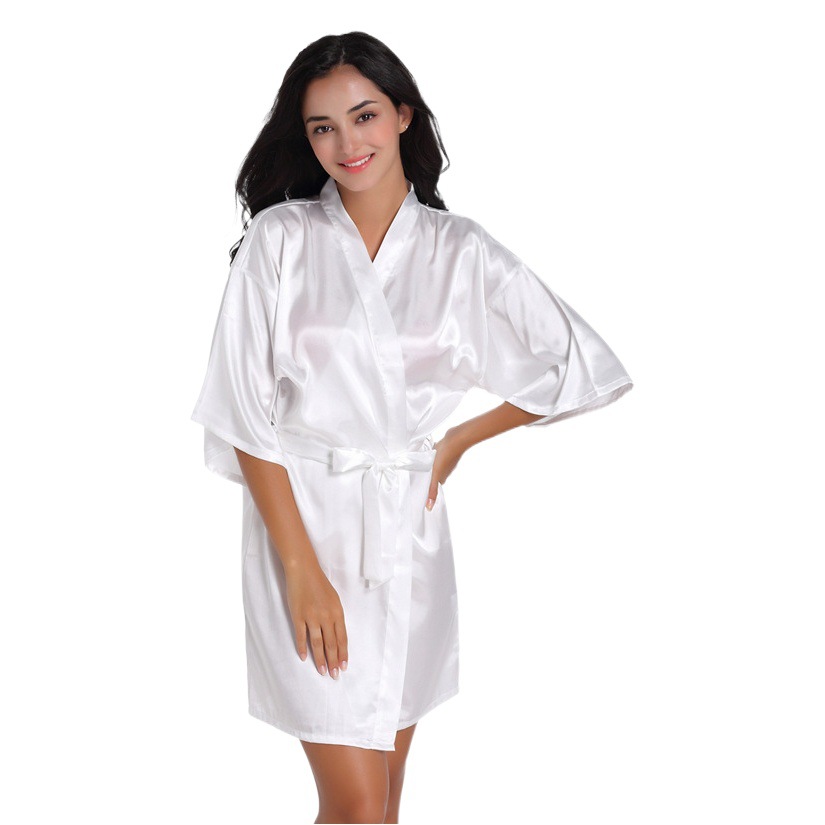 Picture of Women's Wedding Makeup Gown Hot Stamping Gold Bride Nightgown Women's Summer Thin Cardigan High-grade Bride Morning Gown