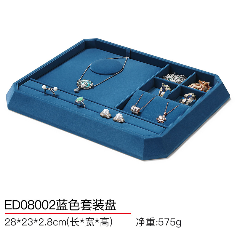Picture of Hongtai jewelry display tray ring bracelet necklace window display props flannel jewelry plate counter