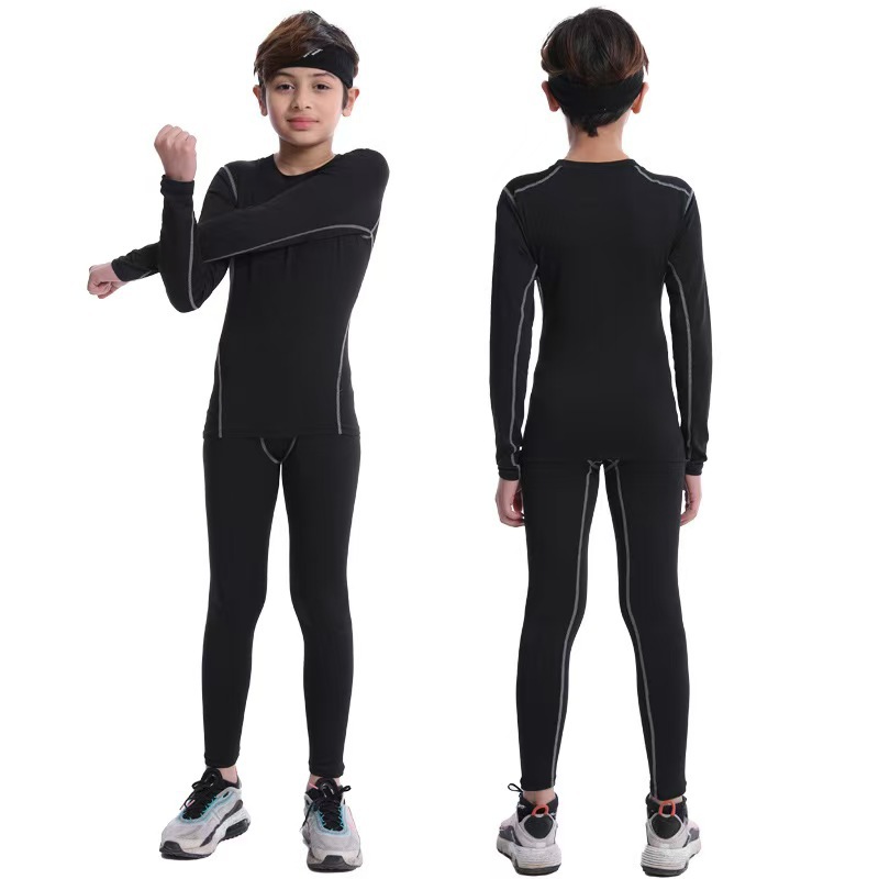 Picture of American Children's Tights Training Clothes Quick-drying suit Students Basketball Football Running Fitness Kids Sports Base