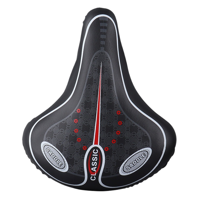 Cross-border Bicycle Thickened Seat Cushion Mountain Bike Cushion Breathable Shock-absorbing Seat Riding Accessories Big Butt Saddle