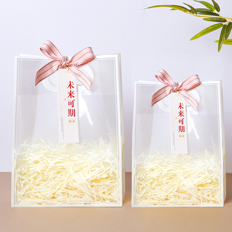 Picture of New Pp Transparent Gift Bag, Souvenir Plastic Gift Bag, Valentine's Day Birthday Gift, High-End Handbag