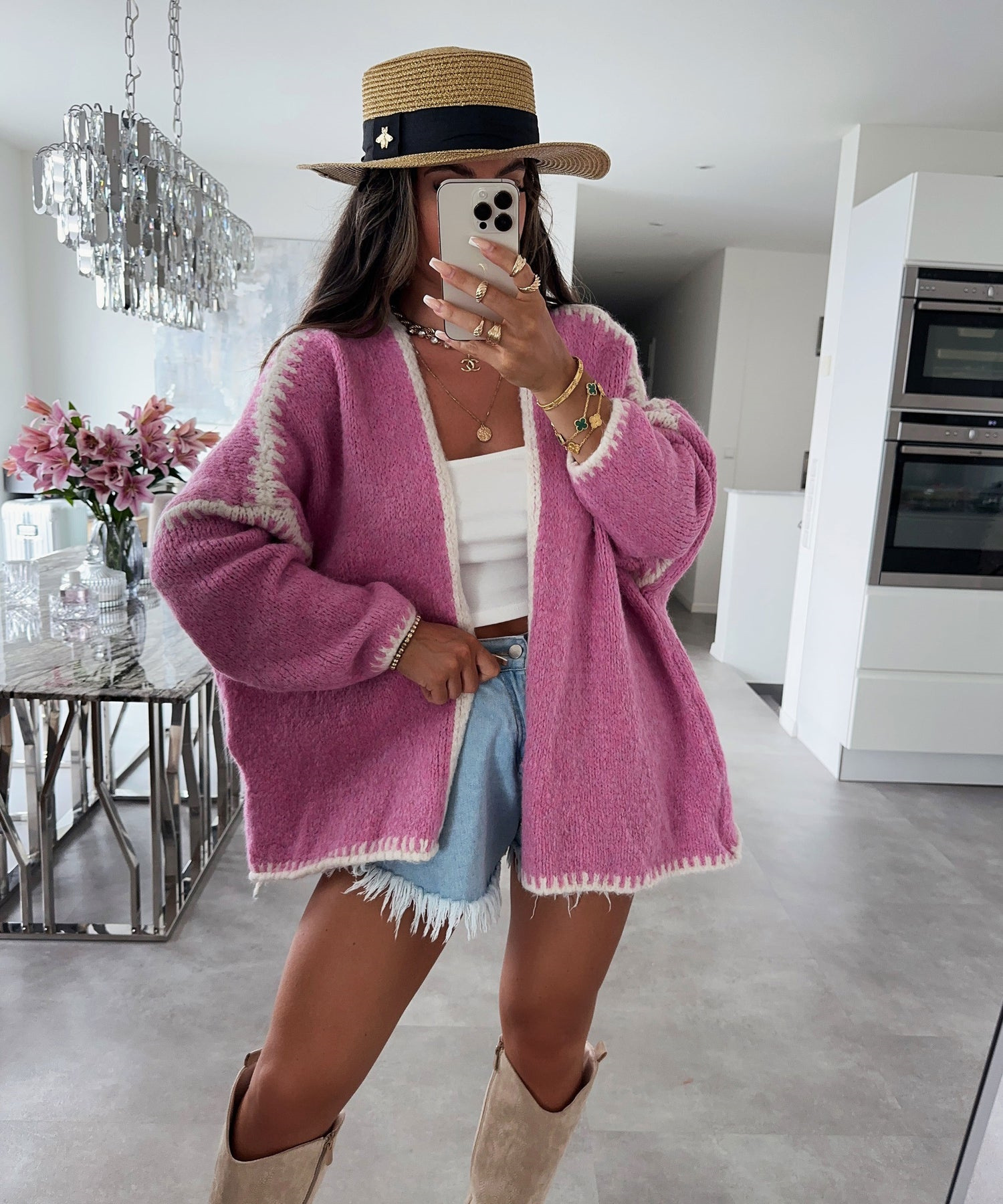 Picture of 2025 Cross-Border Autumn and Winter European and American Amazon New Knitwear Cardigan Knitwear Loose Large Size Women's Knitwear Jacket
