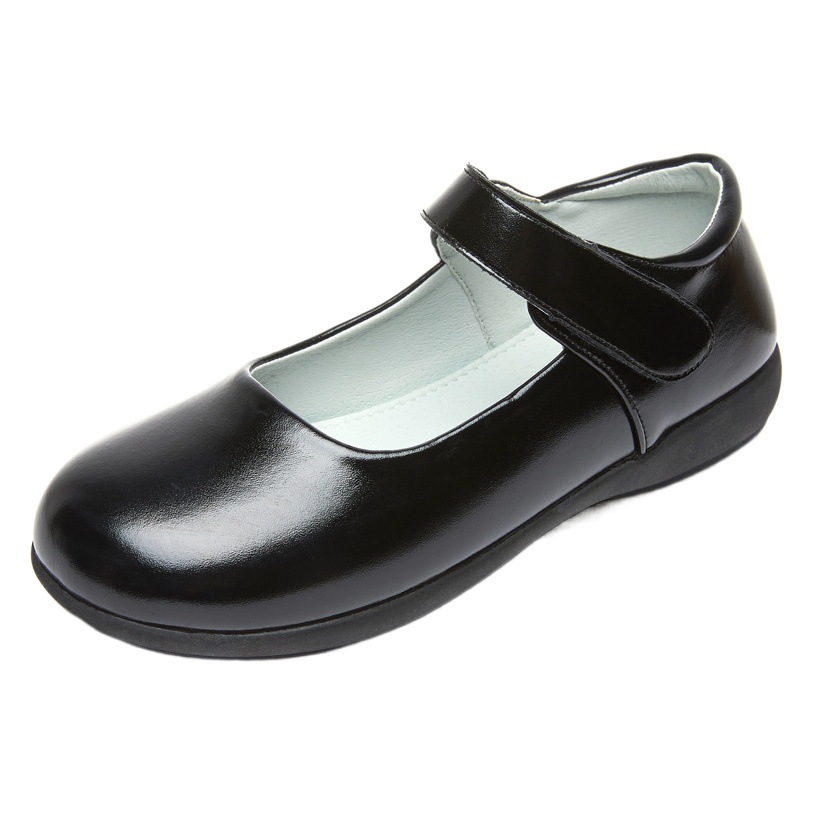 Ready Stock Girls Black Leather Shoes Performance Shoes Princess Shoes Small Kidsren Primary School Students Soft Sole Shoes Junior High School Shoes Comfortable