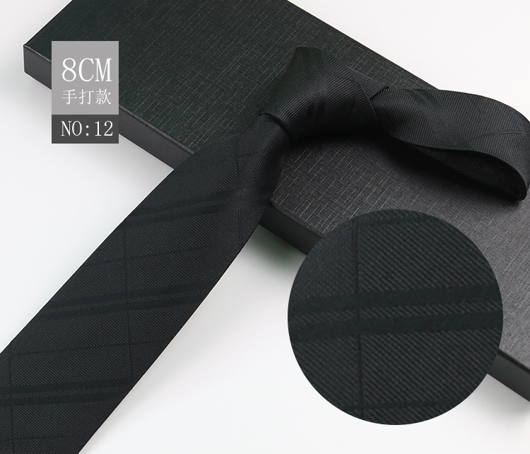 Picture of Men's Tie Business Shirt Stripesd Security Professional Formal Wear Wholesale Plus Logo Manufacturer 8cm Hand-Made