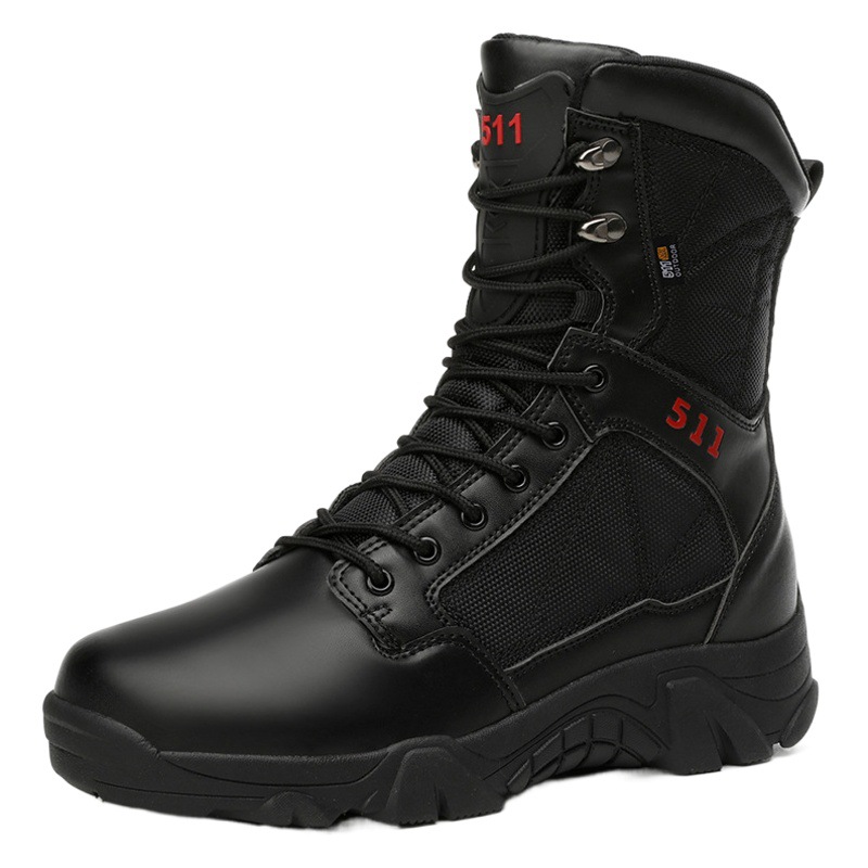 Cross-border Men's Military Boots Tactical Boots High-top Mid-top Barrel Outdoor Combat Boots Amazon Men's Boots Desert Boots Men