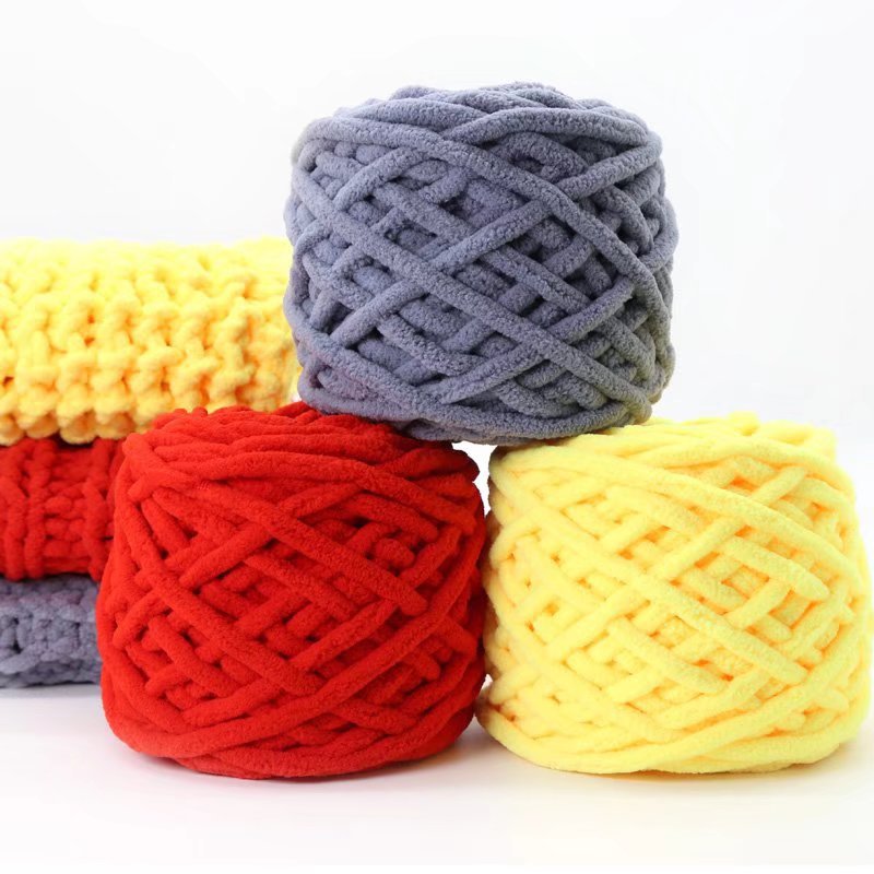 Cross-border ice line single strand coarse wool thread stick needle thread hand woven diy slippers scarf hat scarf line wholesale