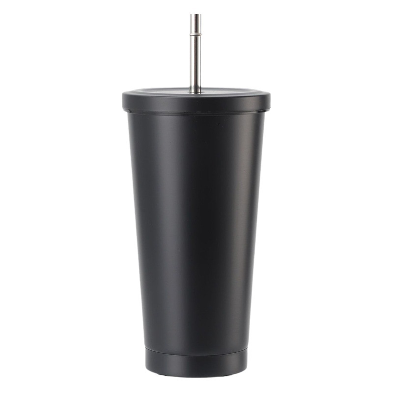Cross-border 304 Stainless Steel Suction Tube Cup Double-layer Vacuum Portable Handicraft Cup Outdoor Thermal Insulation Cold Car Cup