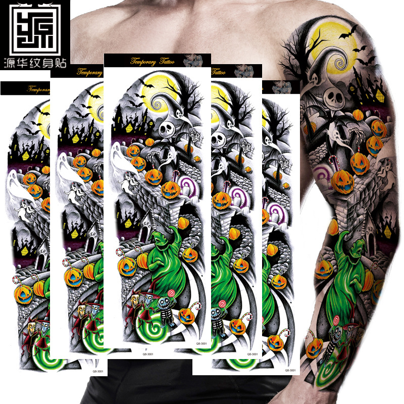 Picture of Large Flower Arm Tattoo Sticker Full Arm Waterproof Tattoo Temporary 400 Optional Full Arm Tattoo Sticker