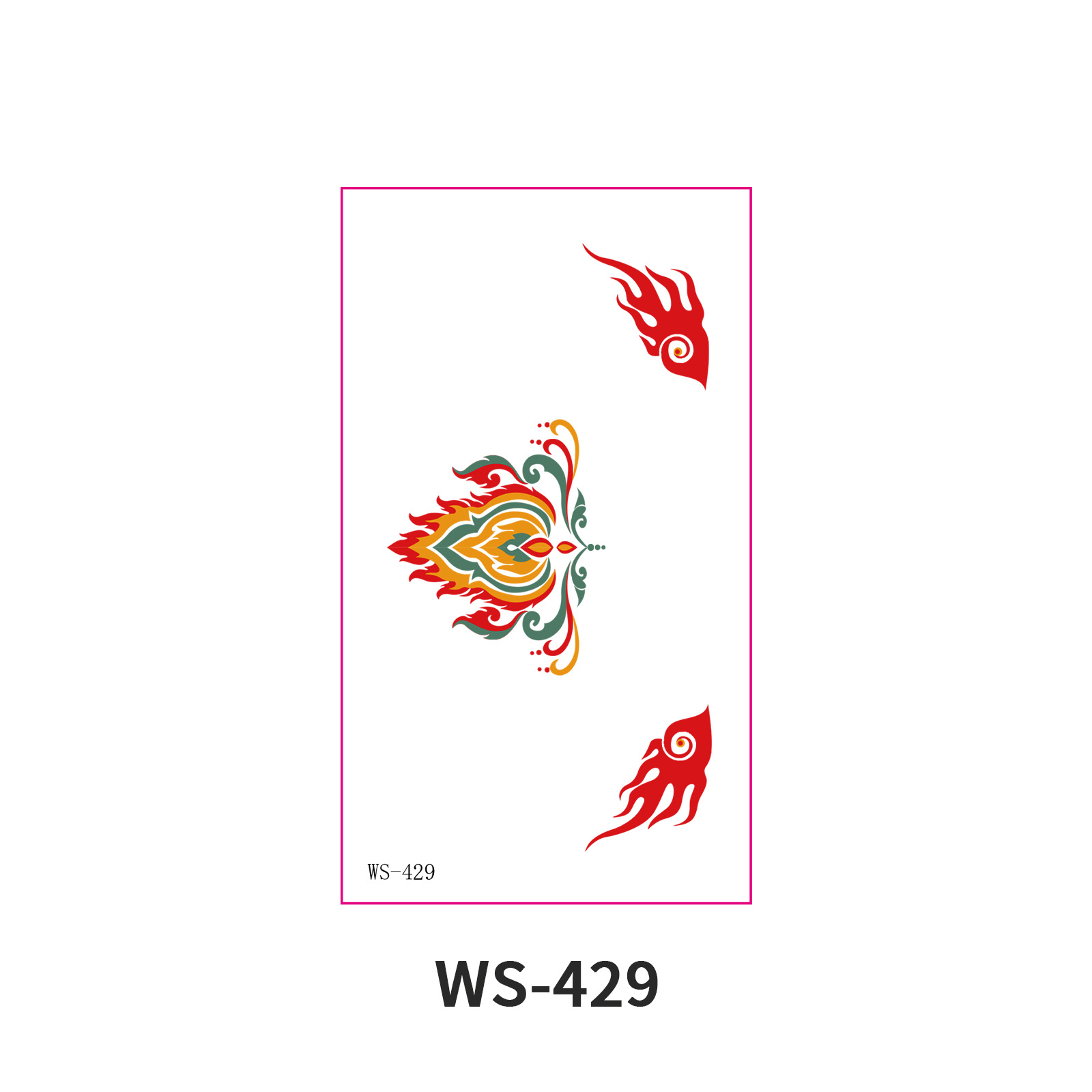 Picture of New Nezha Acrylic Face Tattoo Sticker Children's Forehead Print Eyebrow Sticker Waterproof Sweat Painted Face Sticker