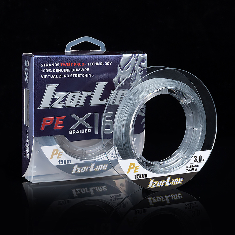Nogai Fishing Tackle 16-Strand Dyneema Fishing Line Big Game Line Sea Fishing Lure Anti-Bite Wear-Resistant Pe Line 150m Fishing Gear
