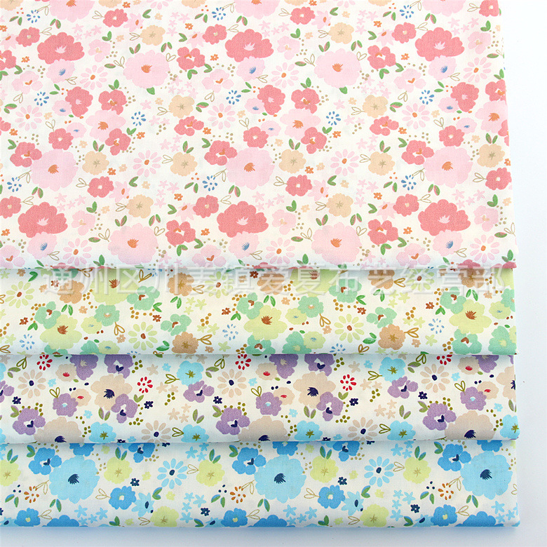 Little Flower Pastoral Style Twill Cotton Cartoon Fabric Cotton Bedding Fabric Fabric Wholesale