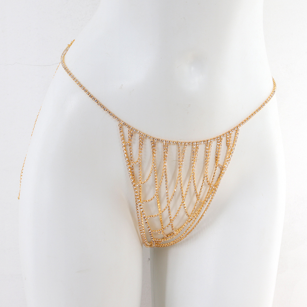 Picture of New luxury full diamond European and American nightclub party women's sexy crystal bikini bra body chain rhinestone chest chain