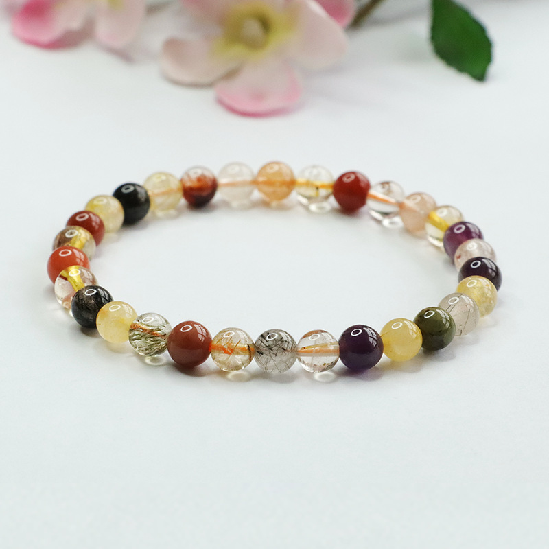 Picture of Jiyu Natural Color Hair Crystal Bracelet Fu Lu Shou Bracelet Crystal Color Treasure Factory Live Daifa CB2120606