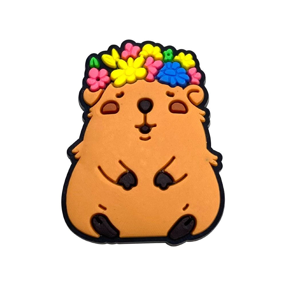 Picture of Lovable Capibala Capybara Series Hole Shoes Shoes Flower Accessories Hole Shoes Diy Accessories PVC Drop Plastic Shoe Buckle