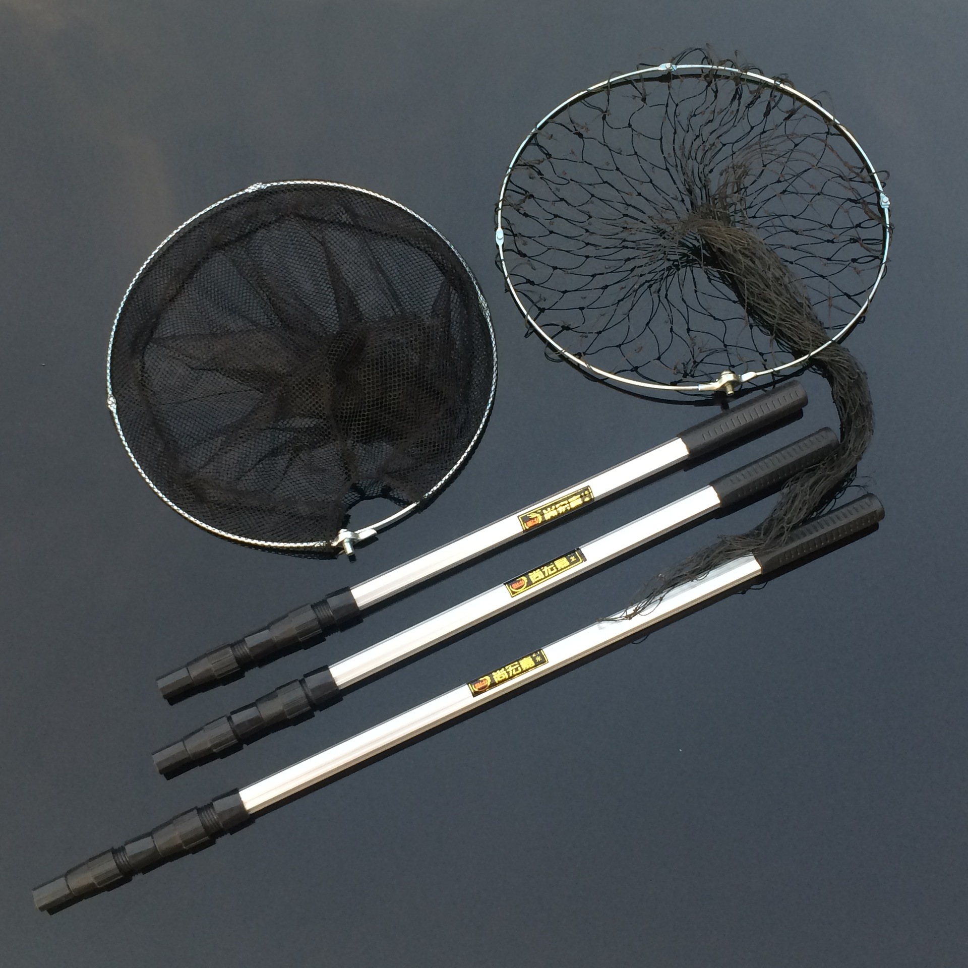 Picture of Factory wholesale aluminum alloy copy net 3 section retractable positioning copy net fishing gear fishing supplies foldable net head