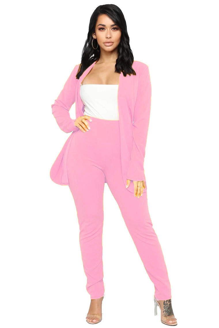 Picture of X30 European and American Women's wish OL Fashion Elegant Two-piece Professional Casual Long-sleeved Trousers Small Suit