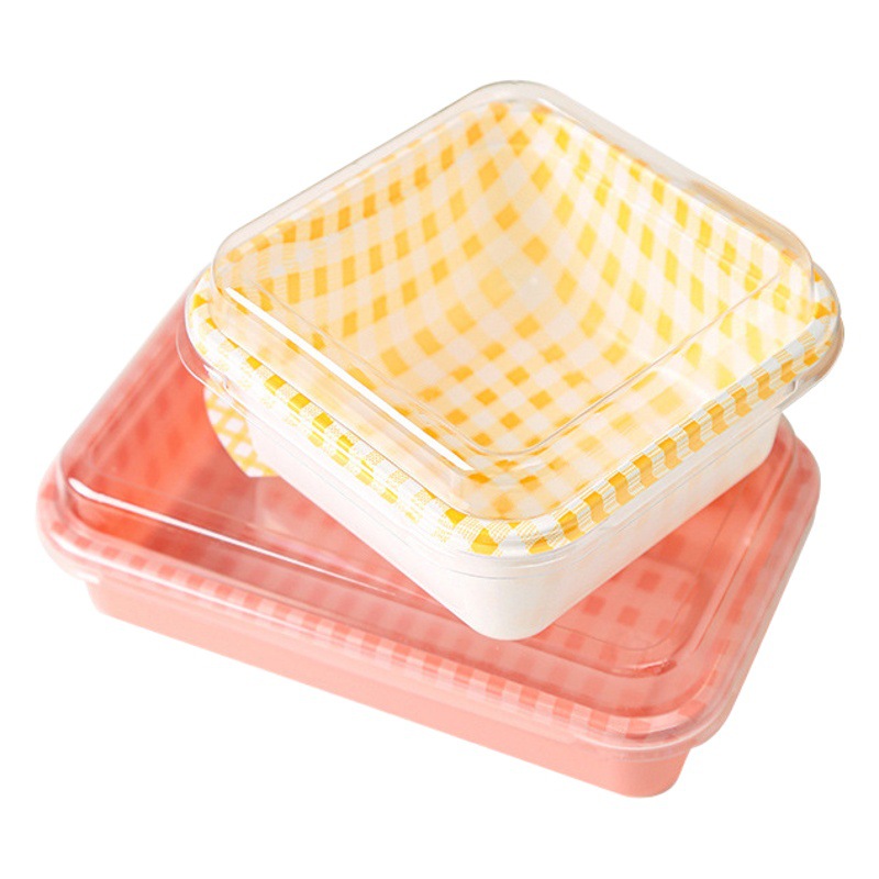 Tiramisu Box Packaging Box Thousand Layer Mousse Cake Box Disposable Picnic Dessert Cake Single Packaging Box
