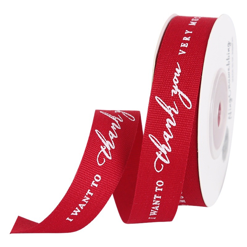 Bronzing Plain Cotton Ribbon Ribbon Ribbon Holiday Packaging Belt diy Handmade Bow Bouquet Cake Baking Ribbon