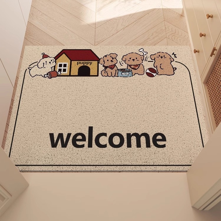 Cross-border Wholesale Silk Ring Door Mat Sediment Precipitated Door Mat Non-slip Thickened Dirty-resistant Door Mat Home