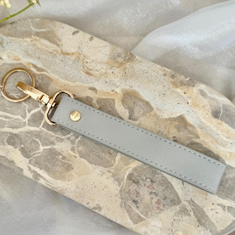 Picture of Creative simple pu leather car key chain diy personalized key chain gift anti-lost key rope accessories pendant