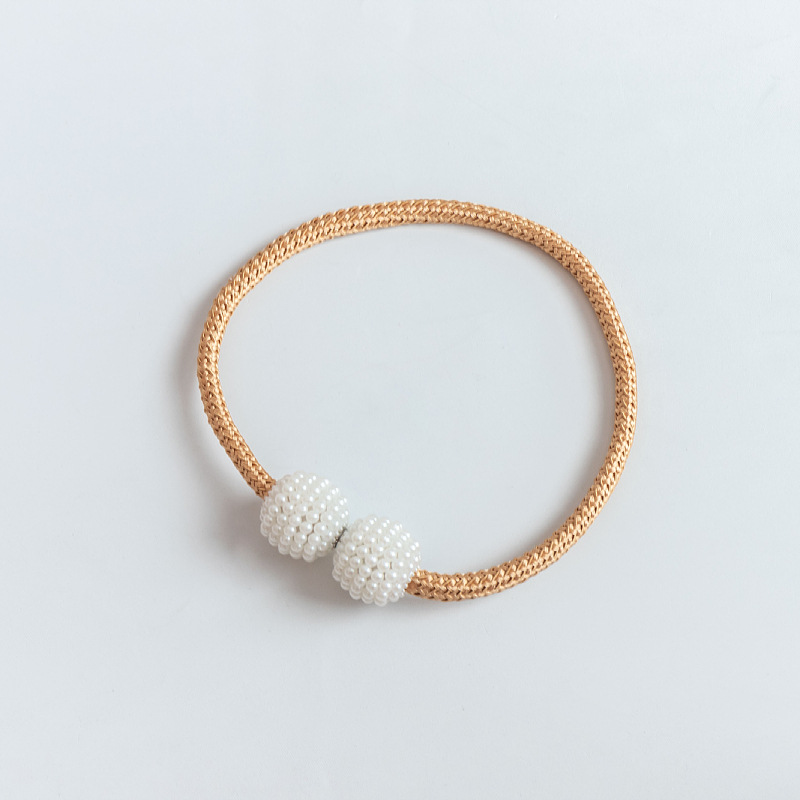 Picture of Curtain Tiebacks Wholesale Cross-Border No-Drill Large Pearl Magnetic Curtain Tiebacks Curtain Buckle Straps Curtain Accessories