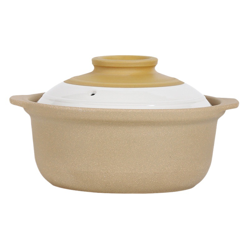 Qiyun ceramic casserole household open fire high temperature resistant clay stew pot commercial rice noodle casserole dry burning non-cracking
