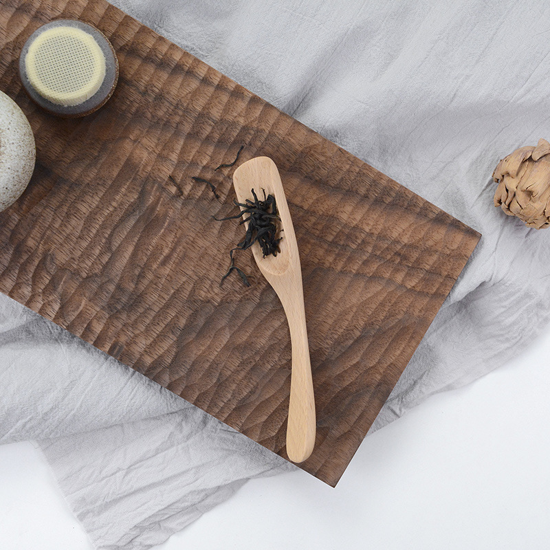 Picture of Walnut Kung Fu Tea Set Tray Japanese-Style Solid Wood Hand-Carved Textured Tray Wooden High-End Dry Brewing Tea Tray Tea Table