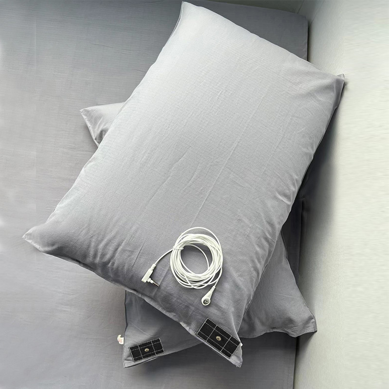 Grounding Pillowcase, Silver Pillowcase with Insert, Hot-Selling Grounding Pillow Factory Direct Sales, Cross-Border Amazon Gege Pillow