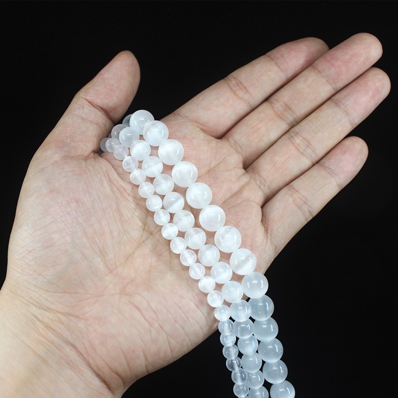 Picture of Natural gypsum stone beads semi-finished products loose beads beads wholesale handmade DIY bracelet necklace jewelry accessories