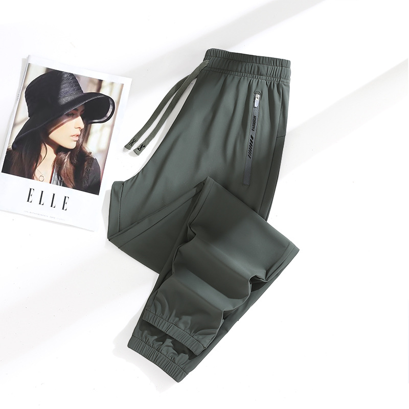Picture of Summer New Ice Silk Pants Quick-drying Breathable Nylon Men's and Women's Elastic Soft Anti-wrinkle Cooling Couple Sunscreen Pants