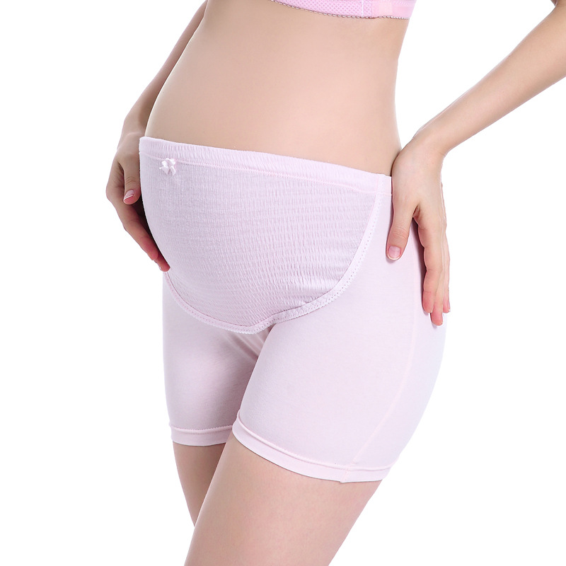Picture of Pregnant Women's High Waist Bark Belly-supporting Boxer Underwear High Waist Large Size Adjustable Pregnant Women's Safety Pants Boxer Pants for Women